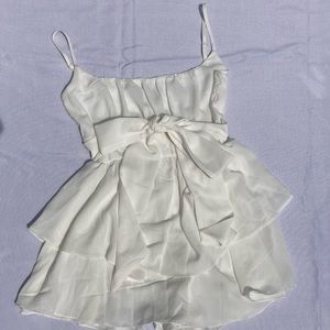 Lucy In The Sky White Ruffle Romper